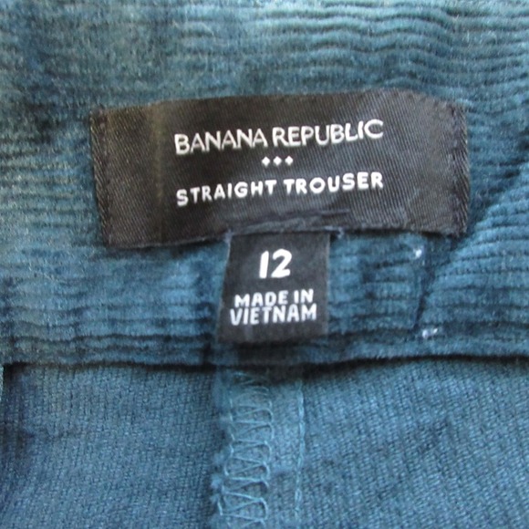 Banana Republic Corduroy Straight Leg Trousers Women Blue 12 Cotton Casual 558 - Picture 5 of 12